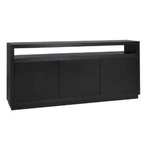 6500 BLACK - Aparador Oakura 3 portas (Preto)