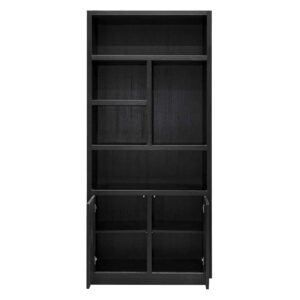 6502 BLACK - Display cabinet Oakura 2-doors (Black)