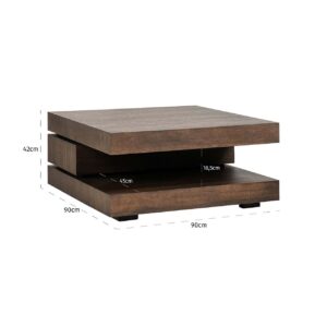 6505 BROWN - Coffee table Oakura blok C (Brown)