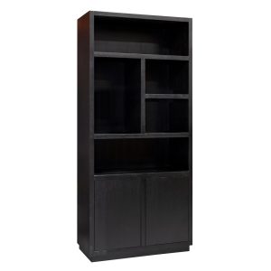 6515 BLACK - Display cabinet Oakura 2-doors (Black)