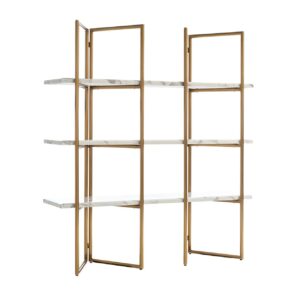 7257 - Display cabinet Lagrand 3-shelves (Gold)