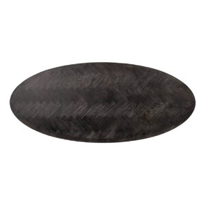 7378 - Dining table Blackbone brass oval 230 (Black rustic)