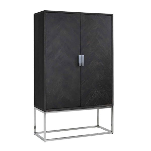 7427 - Cabinet Blackbone silver 2-doors (Black rustic)