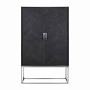 7427 - Cabinet Blackbone silver 2-doors (Black rustic)