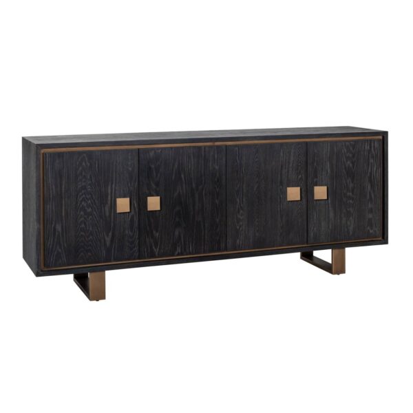 7481 - Sideboard Hunter 4-doors (Black rustic)