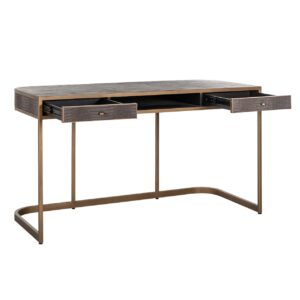 7535 - Desk Classio 2-drawers (Brushed Gold)