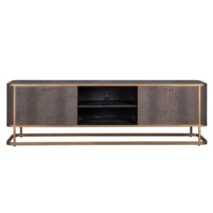 7536 - TV cabinet Classio with 4-doors (Brushed Gold)