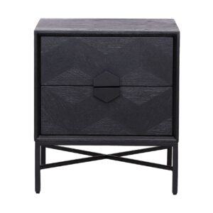 7544 - Nightstand Blax 2-drawers (Black)