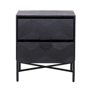 7544 - Nightstand Blax 2-drawers (Black)