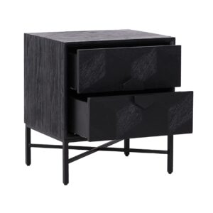 7544 - Nightstand Blax 2-drawers (Black)