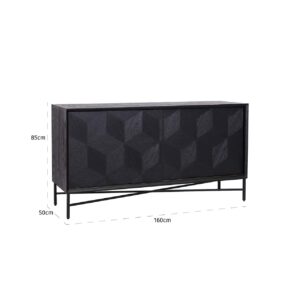 7545 - Sideboard Blax 2-slidingdoors (Black)