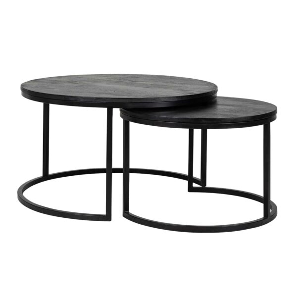 7591 - Coffee table Catana set of 2  (Black)