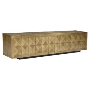 7595 - TV cabinet Collada 4-doors (Brushed Gold)