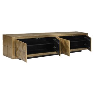 7595 - TV cabinet Collada 4-doors (Brushed Gold)