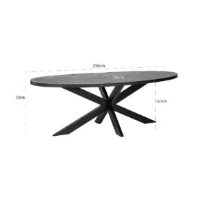 7641 - Dining table Scotch 230 oval