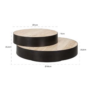 7666 - Coffee table Avalon round layered