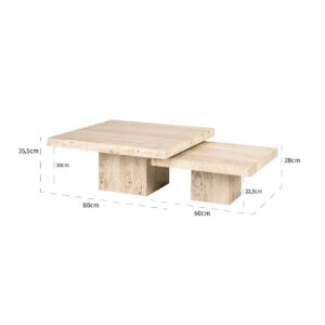 7671 - Coffee table La Cantera set of 2