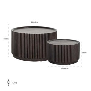 7684 - Coffee table set of 2 Vici