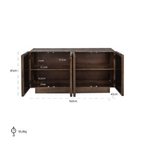 7702 - Sideboard Bryant 4-doors (Brown)