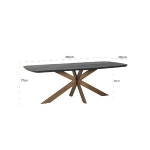 7720 - Dining table Hayley 230 (Dark coffee)