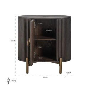 7750 - Nightstand Luxor 1-door (Brown)