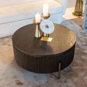 7752 - Coffee table Luxor 95Ø (Brown)