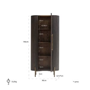 7754 - Cabinet Luxor 1-door (Brown)