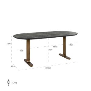 7761 - Dining table Revelin 200