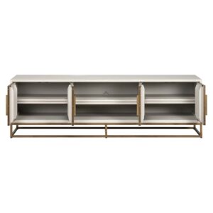 7791 - TV cabinet Whitebone brass 4-doors 200 (Verona Grey)