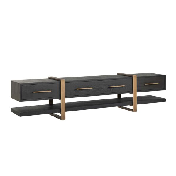 7803 - TV cabinet Cambon 3-drawers (Dark coffee)