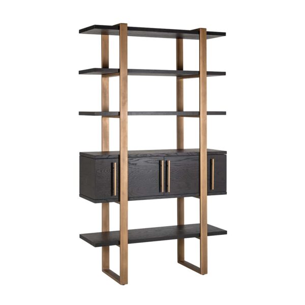 7804 - Display cabinet Cambon 4-doors 4-shelves (Dark coffee)