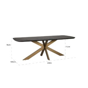 7807 - Dining table Cambon 230 danish oval (Dark coffee)