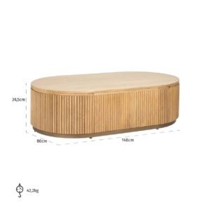 7861 - Coffee table Belfort capsule (Natural oak)