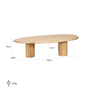 7881 - Coffee table Oakley (Natural oak)