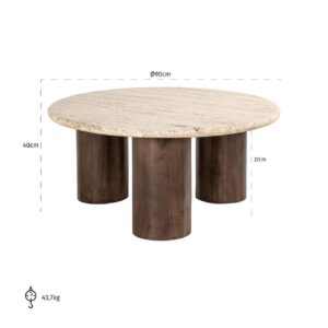 7931 - Coffee table Douglas 90Ø ()