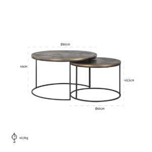 825194 - Coffee table Tulum set of 2