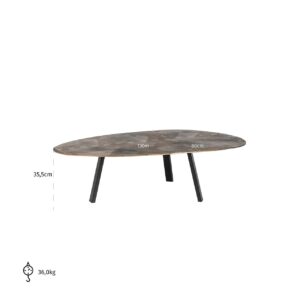 825195 - Coffee table Tulum (Brushed Gold)