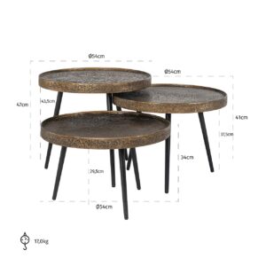 825208 - Coffee table Luton set of 3