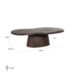 8550 - Coffee table Odile (Dark brown)