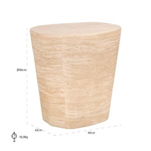 8677 - End table Fictus faux travertine (Beige)