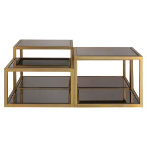 9428 - Coffee table Loua set of 4 (Brushed Gold)