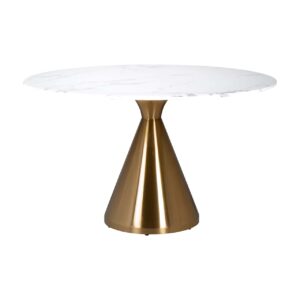 9917 - Dining table Tenille 130Ø  (Brushed Gold)