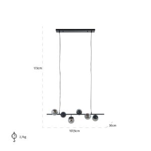 -HL-0145 - Chandelier Bente smoked (Black)