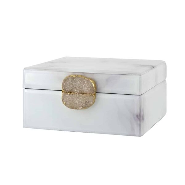 -JB-0006 - Jewellery Box Bayou white marble look