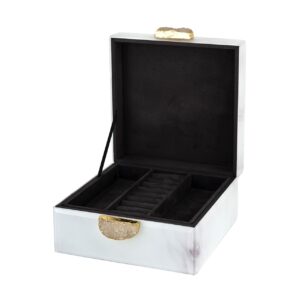 -JB-0006 - Jewellery Box Bayou white marble look