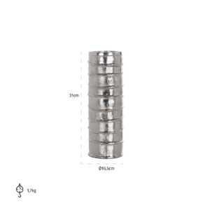 -KA-0172 - Candle holder Linde big (Silver)