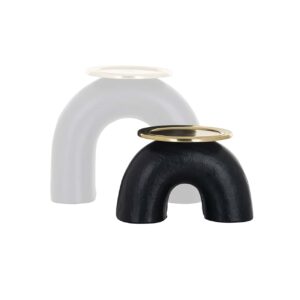 -KA-0177 - Candle holder Femke small (Black/gold)