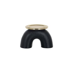 -KA-0177 - Candle holder Femke small (Black/gold)