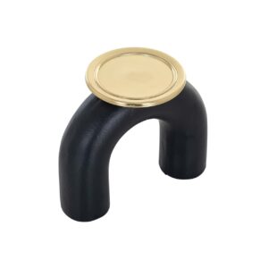 -KA-0178 - Candle holder Femke big (Black/gold)