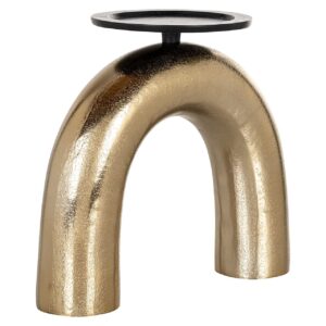 -KA-0196 - Candle holder Jadey big (Black/gold)